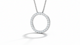 Open Circle Diamond Necklace with Chain