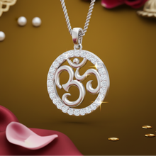Load image into Gallery viewer, Diamond-Border Om Locket Pendant