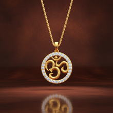Load image into Gallery viewer, Diamond-Border Om Locket Pendant