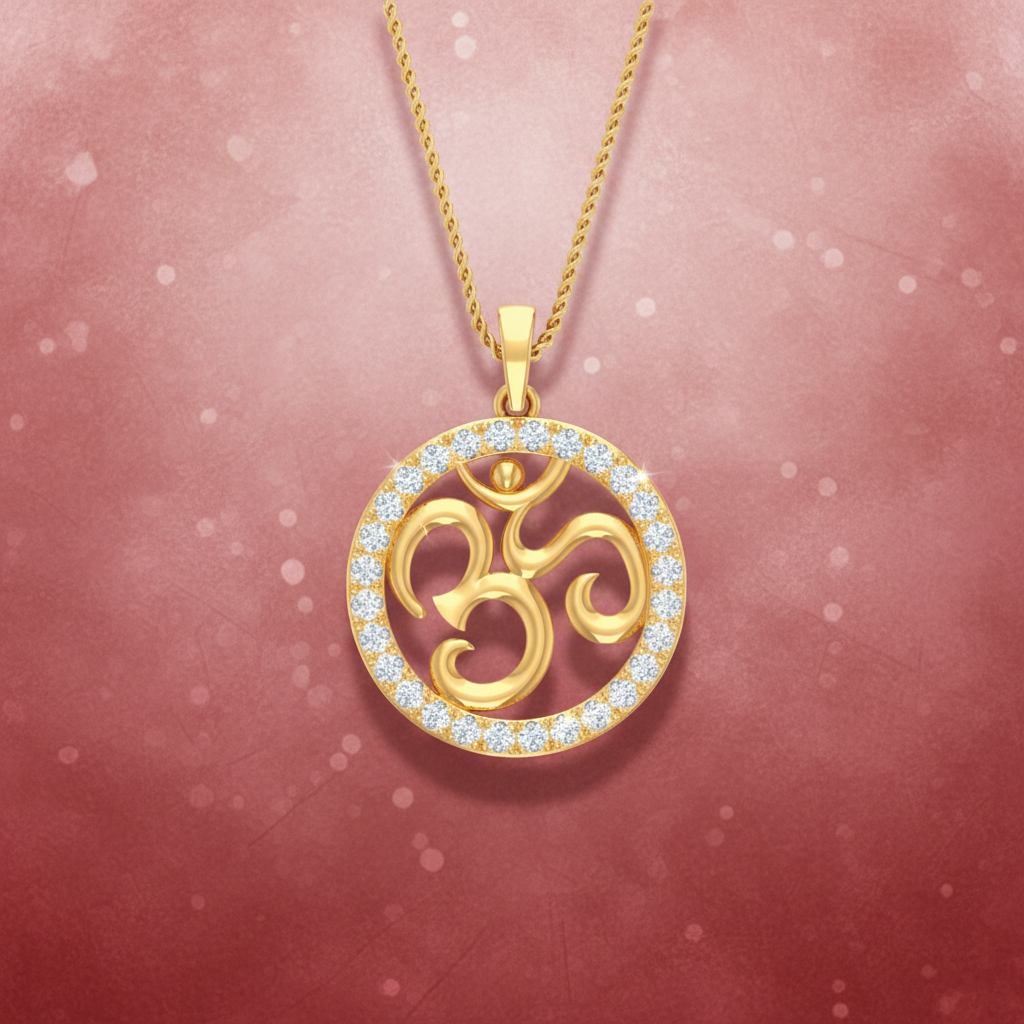 Om Symbol Diamond Border