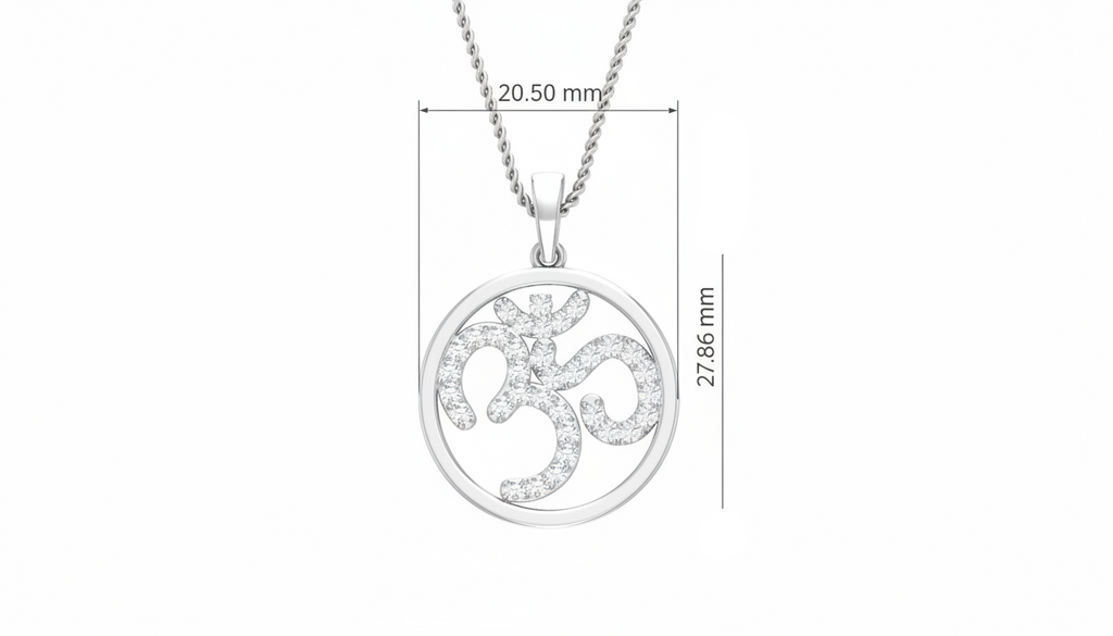 Modern Double Bead Om Diamond