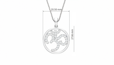 Modern Double Bead Om Diamond