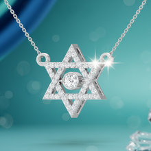Load image into Gallery viewer, Interwoven Gold Jewish Star Necklace with Chain