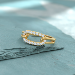 Sparkling Full Encrusted Link Diamond