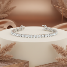 Load image into Gallery viewer, Geometric Round Cut Diamond Bracelet