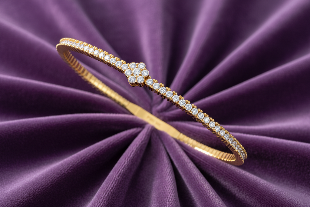 Eternity with Center Flower Certified Diamond