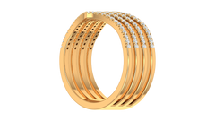 Five Row Pave Chevron Band