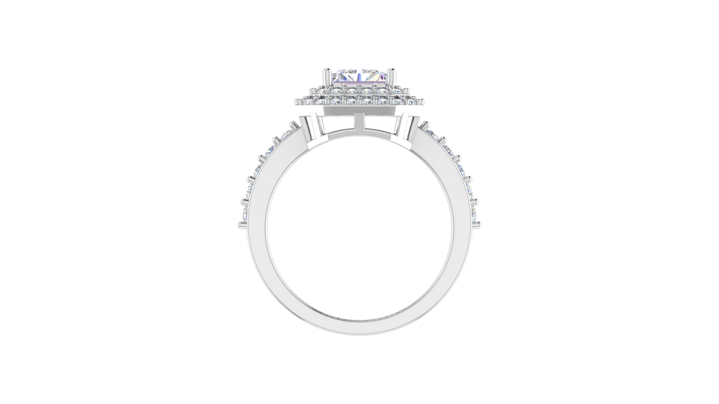 Double Halo Radiant Stone Lab Grown Diamond