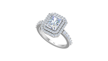 Load image into Gallery viewer, Double Halo Radiant Stone Lab Grown Diamond