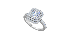 Double Halo Radiant Stone Lab Grown Diamond