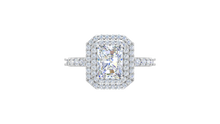 Load image into Gallery viewer, Double Halo Radiant Stone Lab Grown Diamond