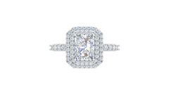 Double Halo Radiant Stone Lab Grown Diamond