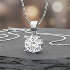 0.75 ctw One Stone Round Lab Grown Diamond