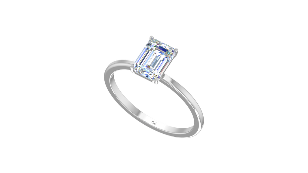 Emerald One Stone Lab Grown Diamond