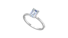 Load image into Gallery viewer, Emerald One Stone Lab Grown Diamond