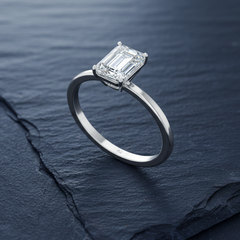 Emerald One Stone Lab Grown Diamond