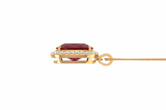 Cushion Ruby Diamond Halo - P732A
