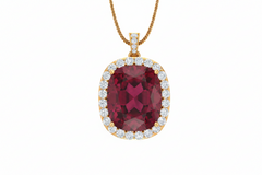 Cushion Ruby Diamond Halo - P732A