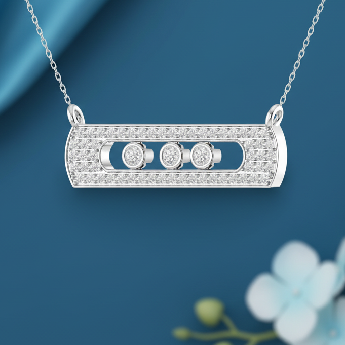 Messika-Inspired Move Classique Gold Diamond Necklace With Chain