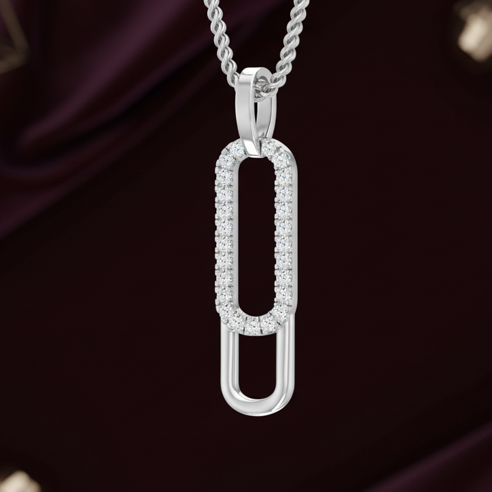 Oval Loop Chain Link Diamond Celestial