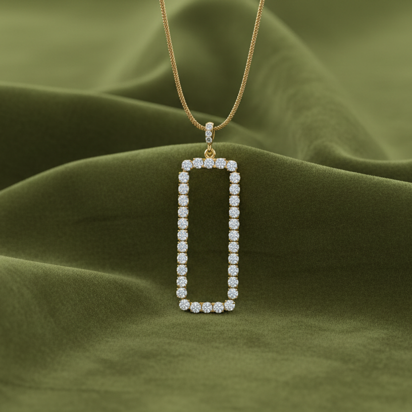 Rectangular Bar Shape Round Diamond