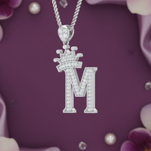 Load image into Gallery viewer, Royal Initial 'M' Crown Diamond