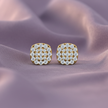 Load image into Gallery viewer, Diamond Illusion Cushion Cut Stud Earrings