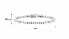 Classic Round Cut Diamond Tennis Lab Grown Diamond