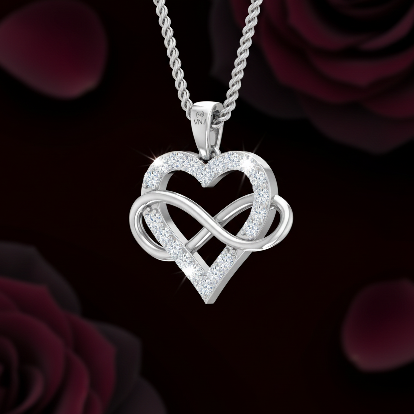 Infinity Heart Endless Love Loop Diamond