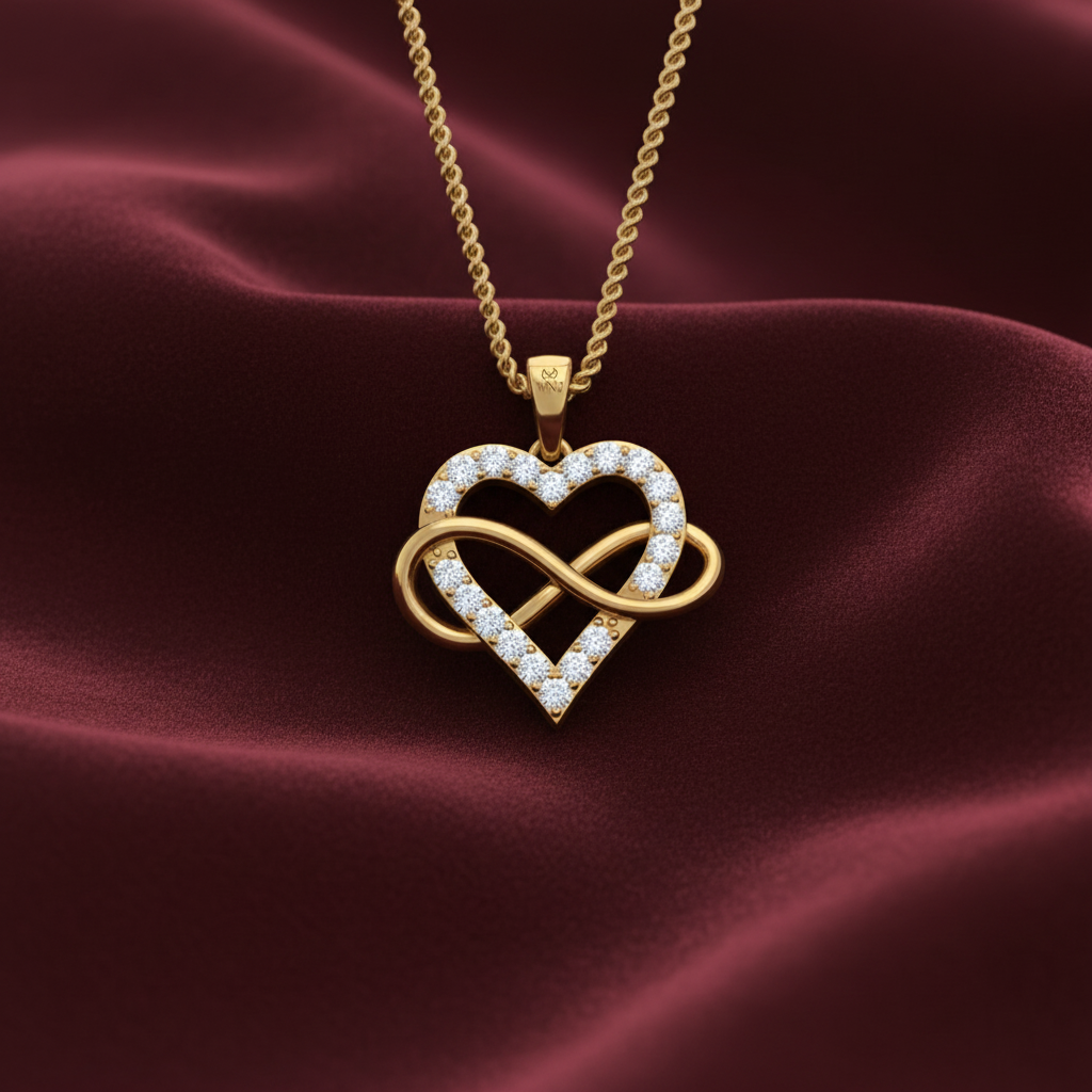 Infinity Heart Endless Love Loop Diamond