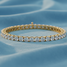 Load image into Gallery viewer, Woven Band Round Diamond Tennis Bracelet