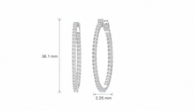 Load image into Gallery viewer, Round Diamond Hoop Earrings
