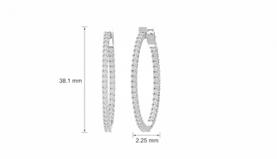 Round Diamond Hoop Earrings