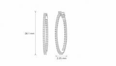 Round Lab Grown Diamond Oval Two cttw