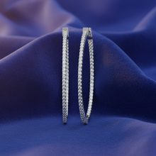 Load image into Gallery viewer, Classic Diamond Hoop Earrings