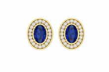 Load image into Gallery viewer, Oval Shape Sapphire With Diamonds