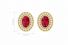 Load image into Gallery viewer, Oval Shape Sapphire With Diamonds