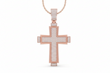 Hip Hop Style Large Iced Out Cross Diamond