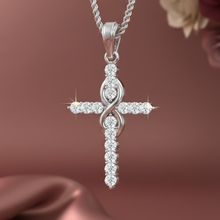Load image into Gallery viewer, Eternal Cross with Infinity  Diamond Symbol Statement