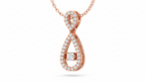 Unstoppable Love Diamond Teardrop Frame Necklace With Chain