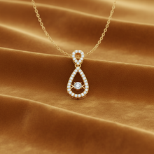 Load image into Gallery viewer, Unstoppable Love Diamond Teardrop Frame Necklace With Chain