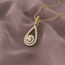 Load image into Gallery viewer, Twisting Flowing Swirl Diamond Silhouette