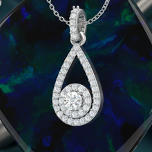 Load image into Gallery viewer, Twisting Flowing Swirl Diamond Silhouette
