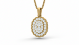 Oval Frame Diamond Cluster Glow