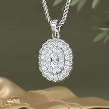Load image into Gallery viewer, Oval Frame Diamond Cluster Glow