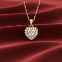 Load image into Gallery viewer, Double Halo Heart Diamond Cluster Drop