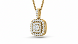 Architectural Double Frame Diamond Dangle