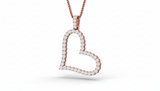 Open Frame Heart Diamond Outline Drop