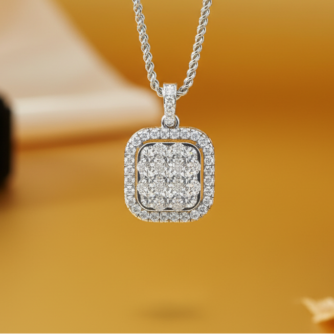 Soft Square Cluster Diamond Brilliance