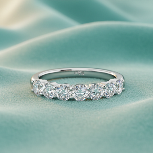 One cttw Seven Stone Lab Grown Diamond